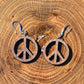 Peace Sign Dangle Earrings